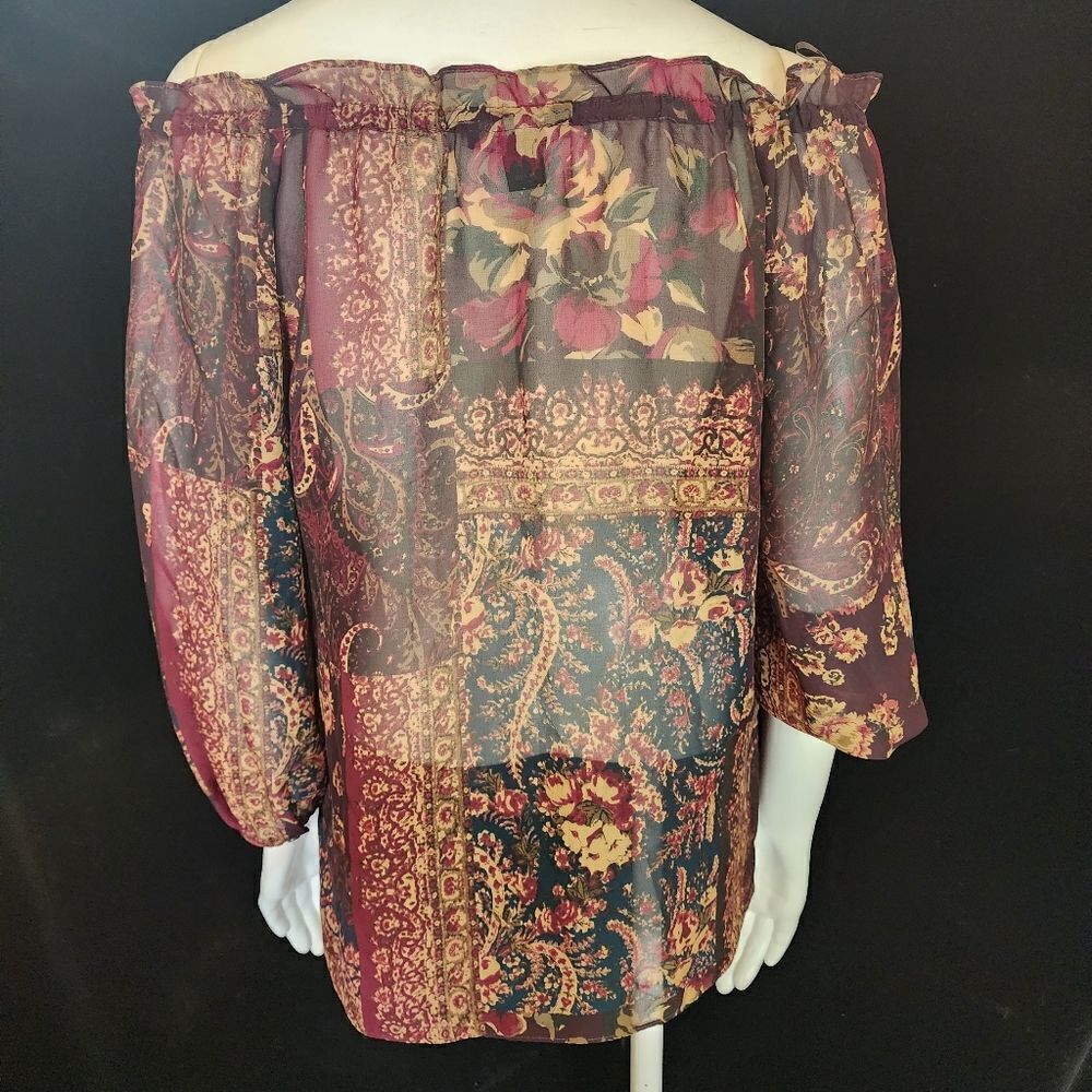 Chaps Sheer Blouse (SP) - Picture 4 of 5